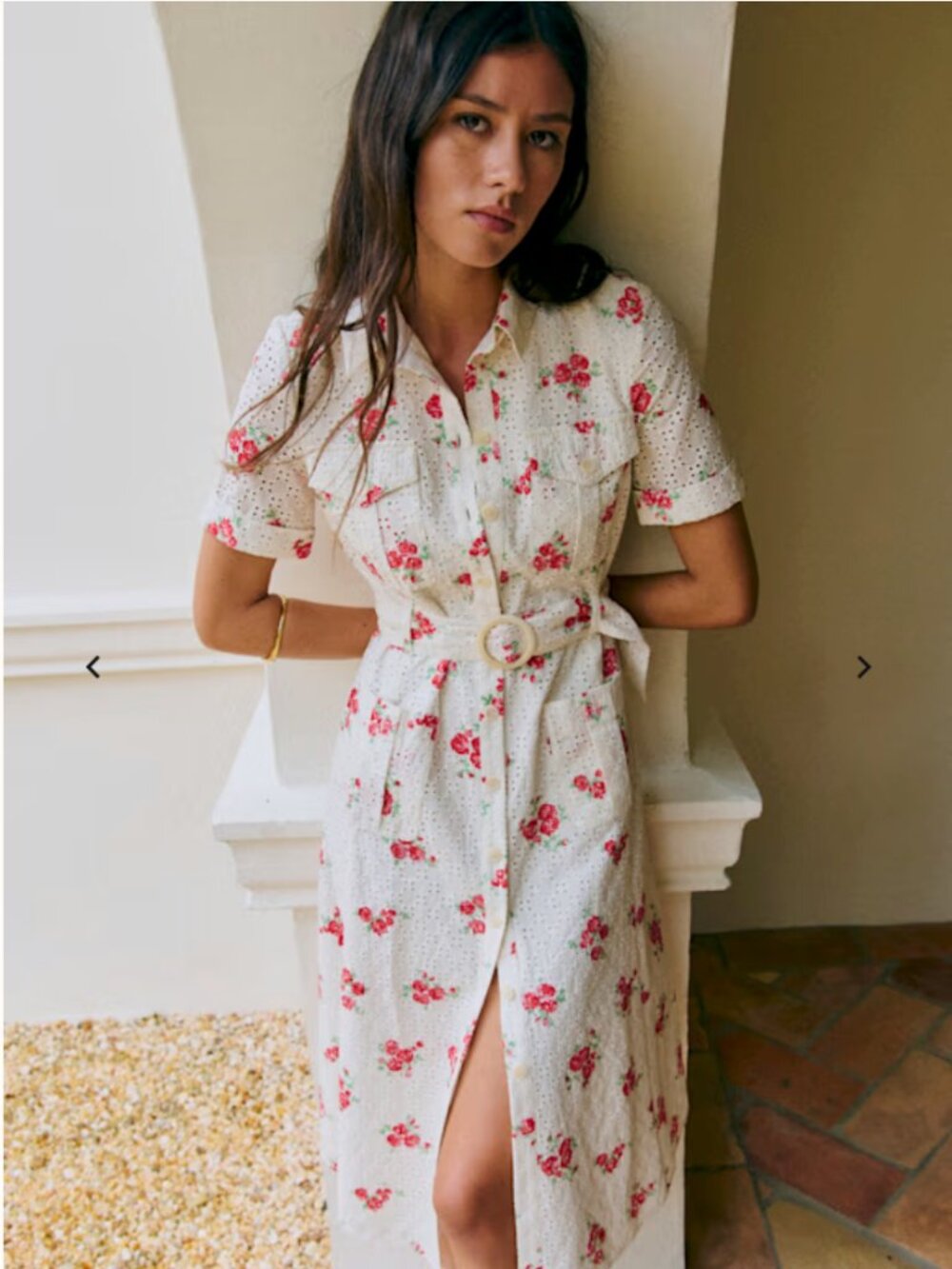 Sezane Raquel Dress Rosa Corail Print - Size 14